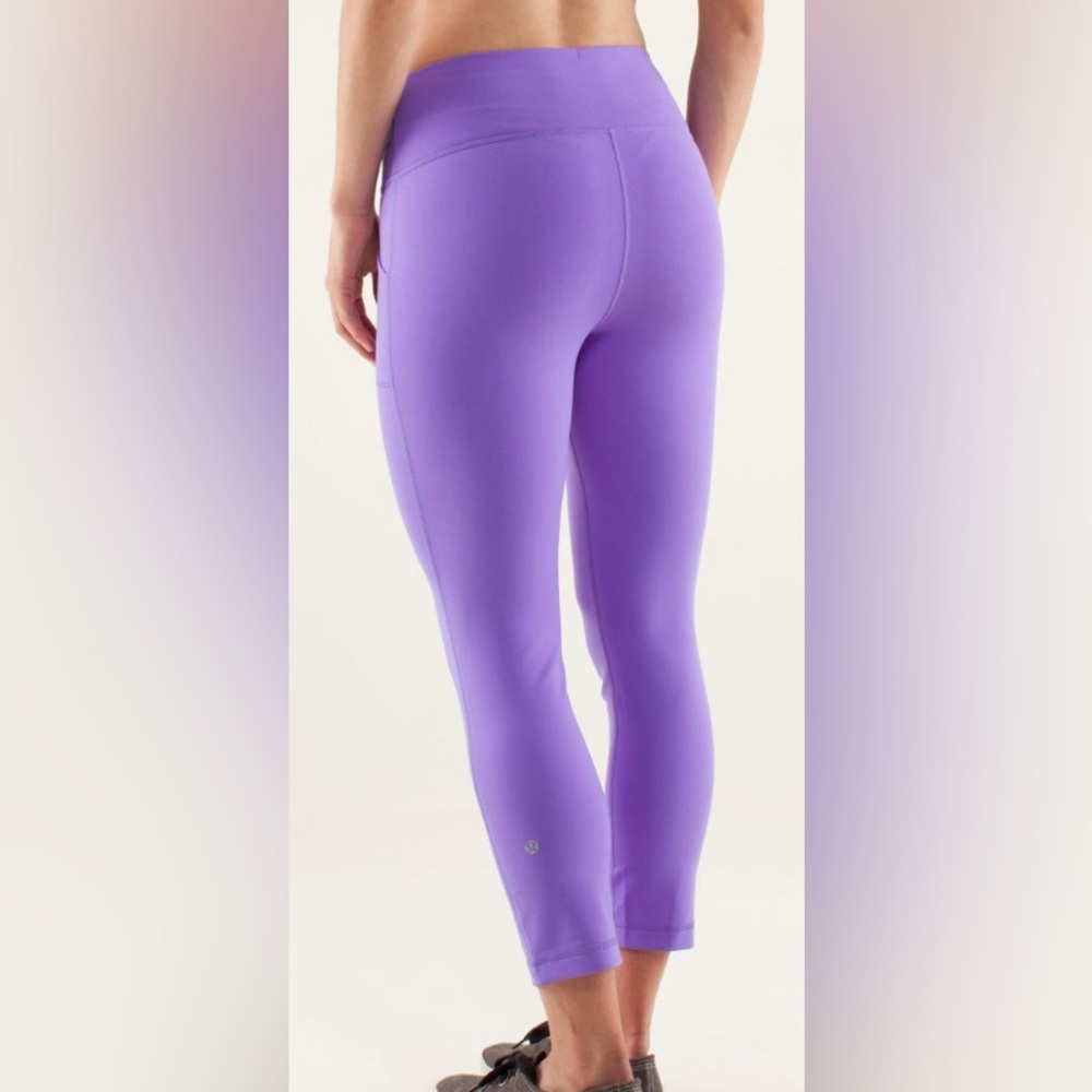 Lululemon “Will Crop” Leggings in Power Purple 🆕🔖 - Picture 3 of 10